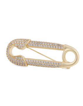 SNÖ of Sweden Stina safety pin brosch guldfärgat/vit 1336-9300251