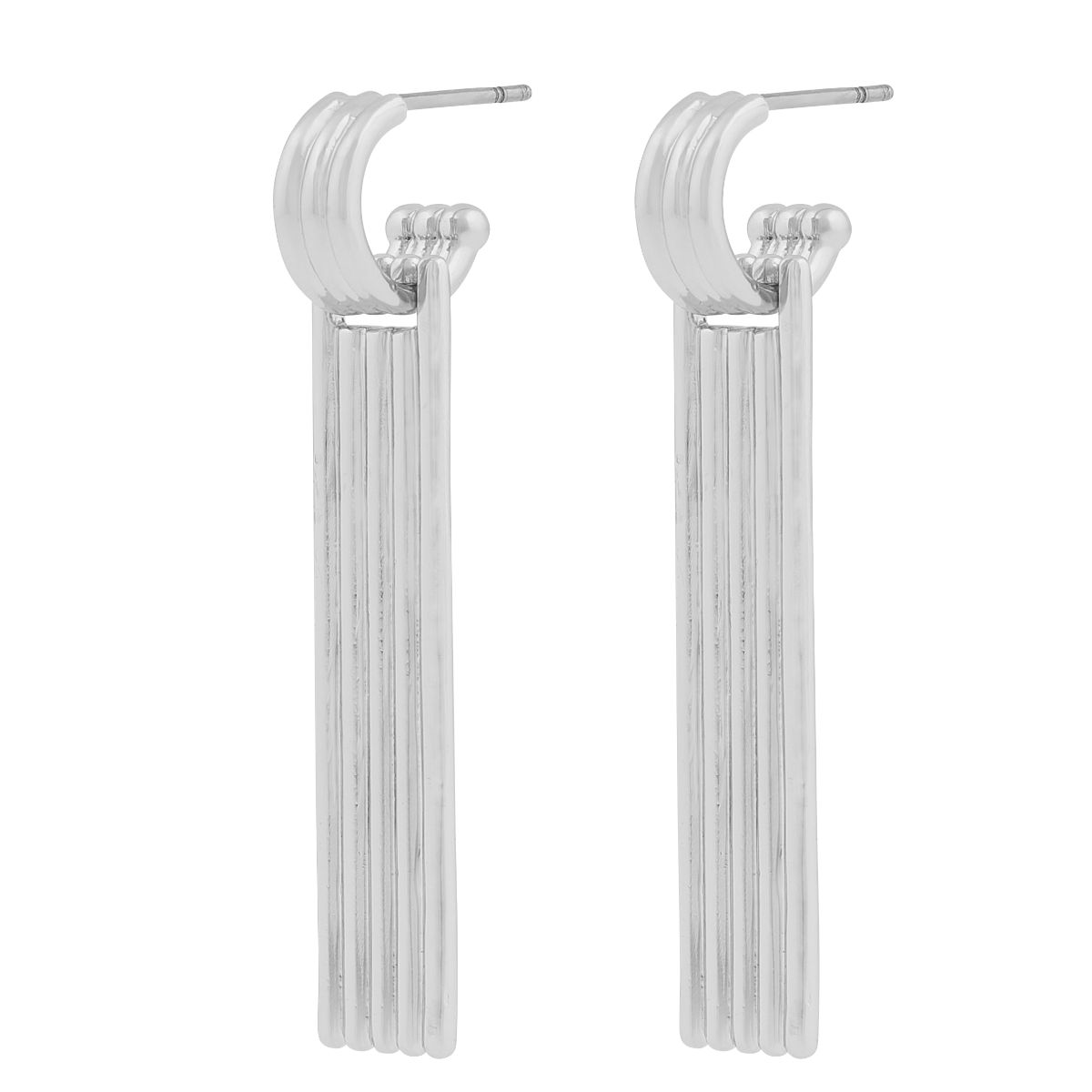 SNÖ of Sweden Tina long silverfärgade örhängen 1337-6700256