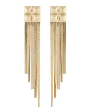 SNÖ of Sweden Tina square tassel guldfärgade örhängen 1337-6500257