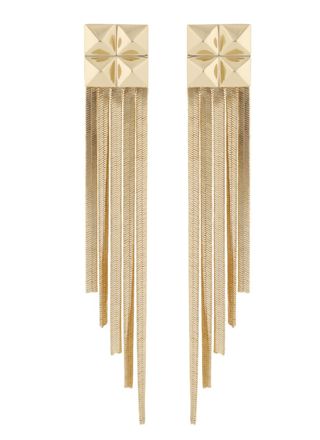 SNÖ of Sweden Tina square tassel guldfärgade örhängen 1337-6500257