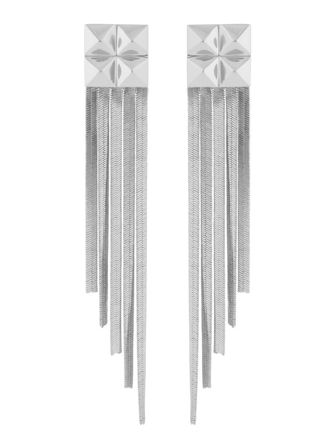 SNÖ of Sweden Tina square tassel silverfärgade örhängen 1337-6500256