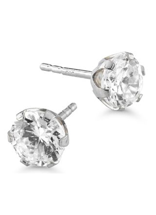 Guldörhängen zirkon 5 mm krona 147171ZW