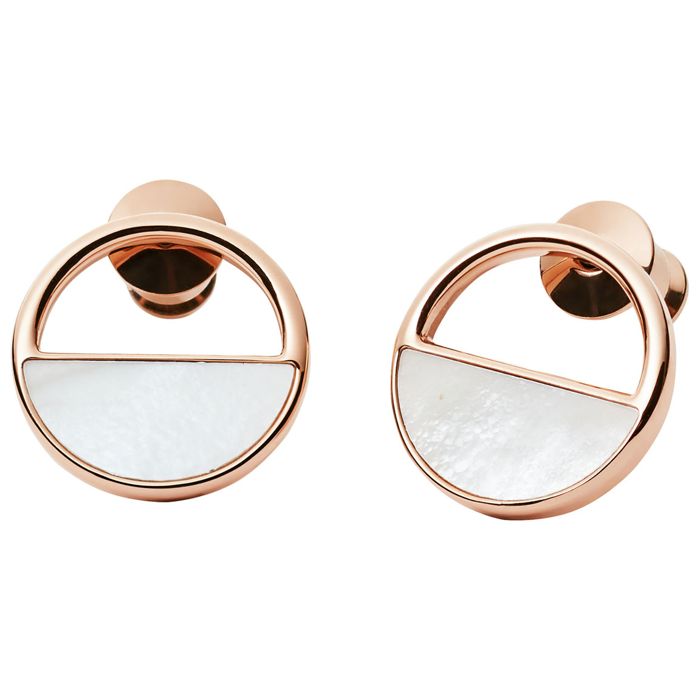 Skagen örhängen Agnethe Rose-Gold-Tone and Mother-of-Pearl Stud Earrings SKJ0998791 main product photo