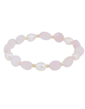 SNÖ of Sweden Hilma elastiskt armband g/pink 1342-3200375