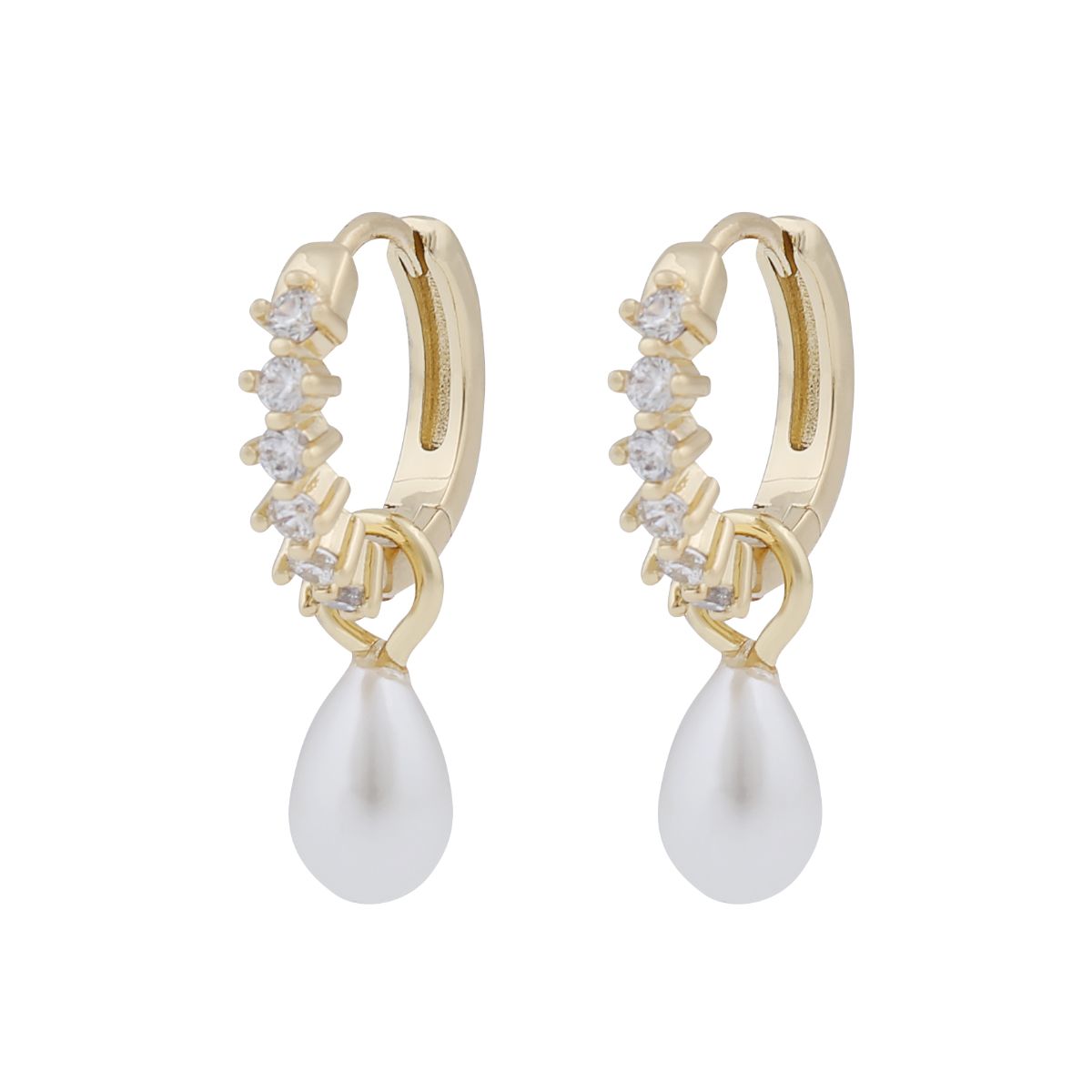 SNÖ of Sweden Lucy drop ring örhängen g/white 1345-7400362