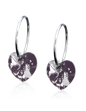 Blomdahl Ring 14mm Heart 10mm, Black Diamond örhängen 15-1255-12
