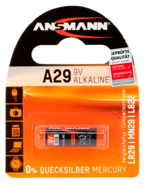 Ansmann alkaliskt batteri A29 9V
