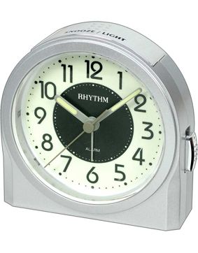 Rhythm Väckarklocka Silver 8RE647-WR19