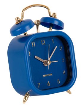 Karlsson väckarklocka Metallic Glam square dark blue KA5921DB