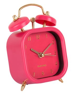 Karlsson väckarklocka Metallic Glam square dark pink KA5921DP
