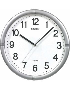 Rhythm Väggklocka Silver CMG434-BR19 28cm