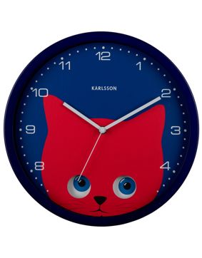 Karlsson Peekaboo Cat väggklocka KA5997DB