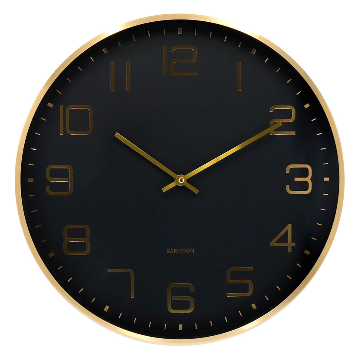 Karlsson väggklocka Elegance Glow black KA5973BK