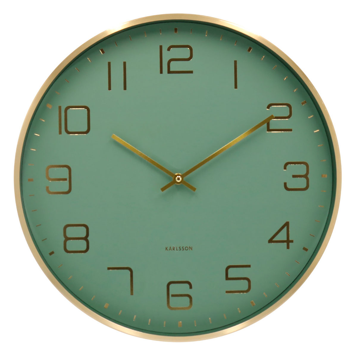 Karlsson väggklocka Elegance Glow jungle green KA5973GR