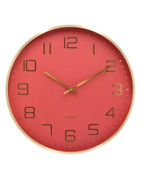 Karlsson väggklocka Elegance Glow red ochre KA5973RD
