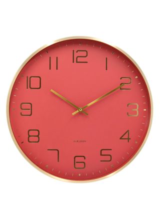 Karlsson väggklocka Elegance Glow red ochre KA5973RD