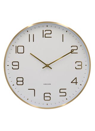 Karlsson väggklocka Elegance Glow white KA5973WH
