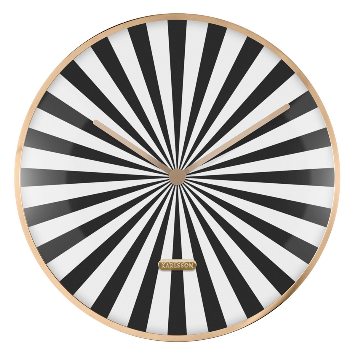 Karlsson väggklocka Candy Swirl Dome black & white KA6007BK