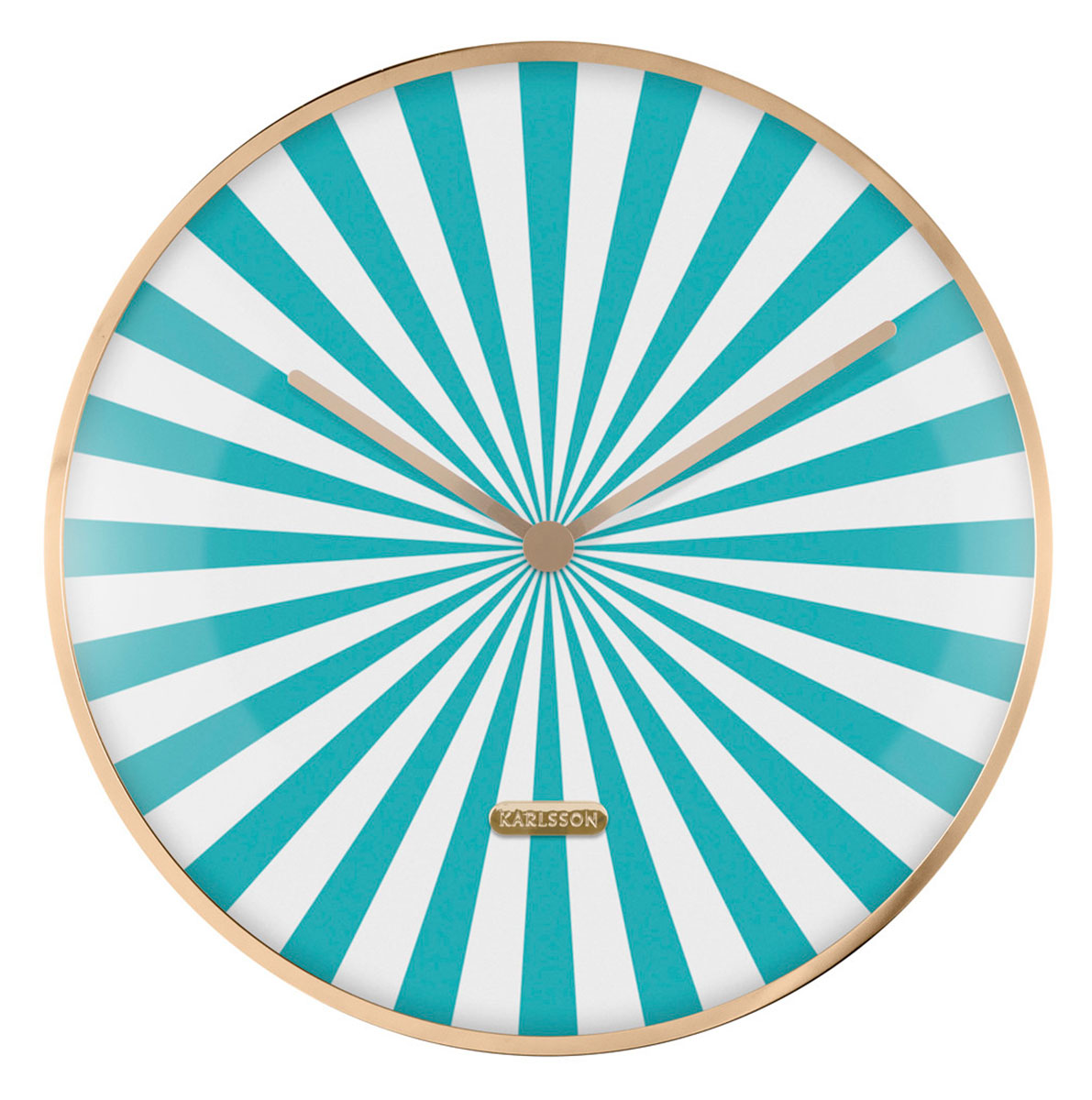 Karlsson väggklocka Candy Swirl Dome turquoise blue & white KA6007BL