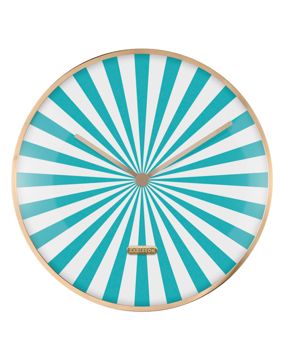 Karlsson väggklocka Candy Swirl Dome turquoise blue & white KA6007BL