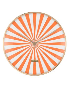 Karlsson väggklocka Candy Swirl Dome bright orange & white KA6007OR