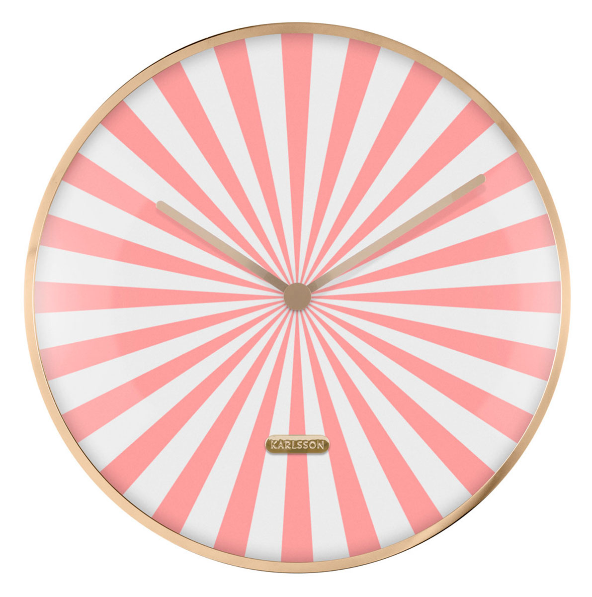 Karlsson väggklocka Candy Swirl Dome flamingo pink & white KA6007PI