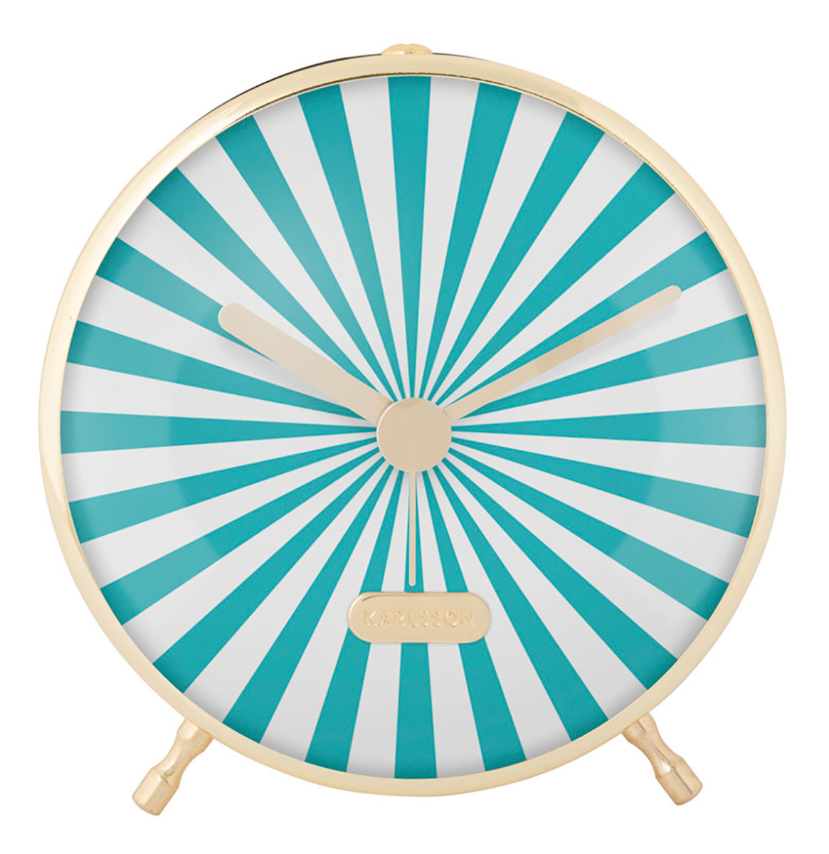 Karlsson väckarklocka Candy Swirl turquoise blue & white KA6008BL