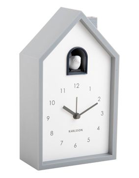 Karlsson väckarklocka Modern Cuckoo mouse grey KA6015GY