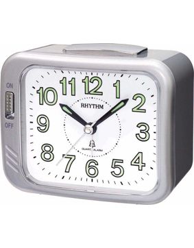 Rhythm Väckarklocka Silver CRA829-NR19