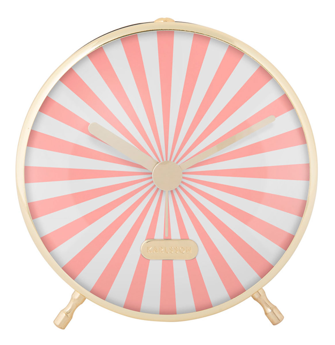 Karlsson väckarklocka Candy Swirl turquoise flamingo pink & white KA6008PI