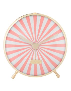 Karlsson väckarklocka Candy Swirl turquoise flamingo pink & white KA6008PI