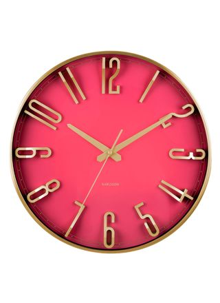 Karlsson väggklocka Elevated Glam metallic dark pink KA6016PI