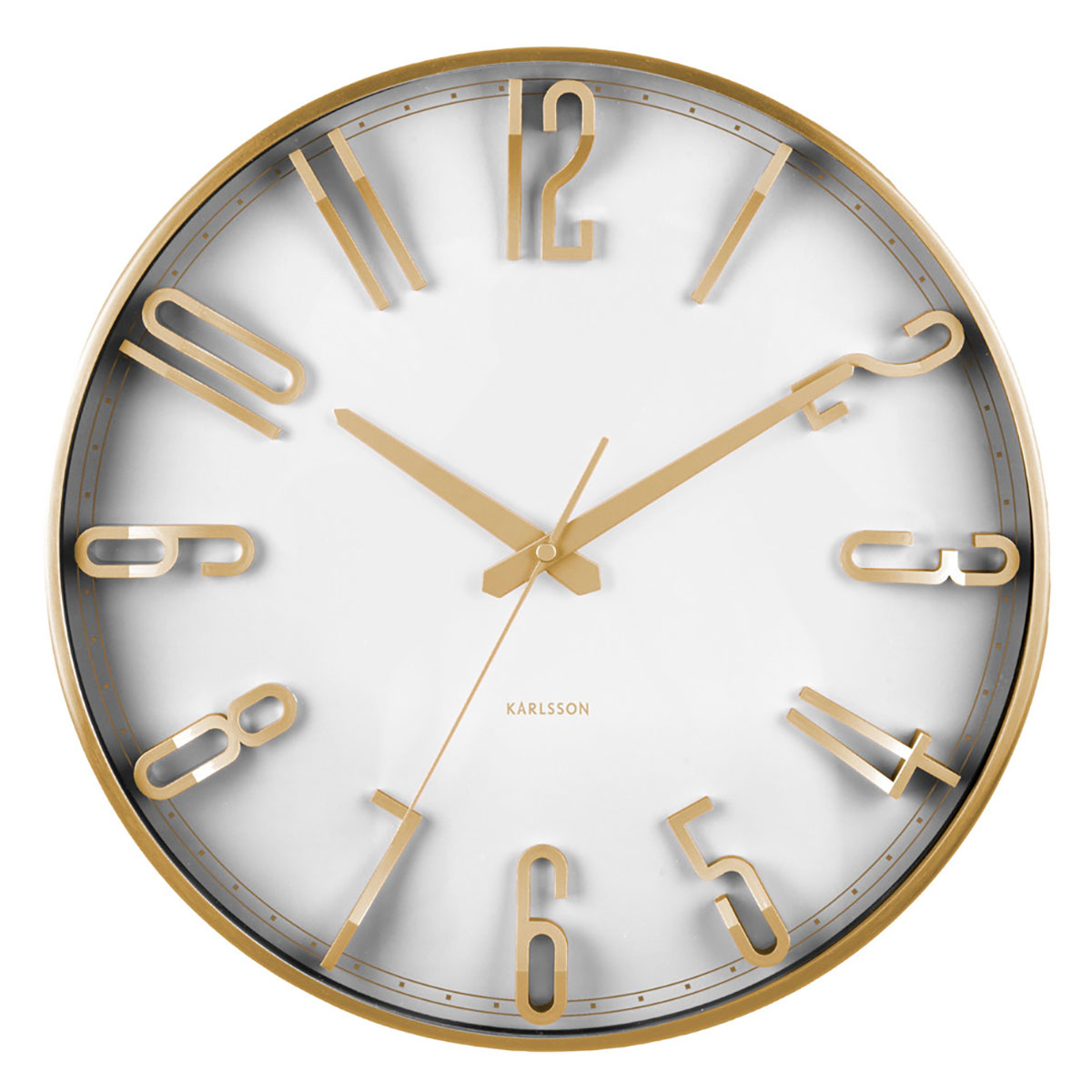 Karlsson väggklocka Elevated Glam metallic white KA6016WH