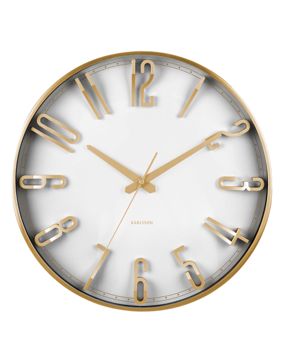 Karlsson väggklocka Elevated Glam metallic white KA6016WH