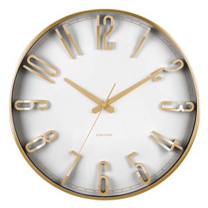 Karlsson väggklocka Elevated Glam metallic white KA6016WH main product photo