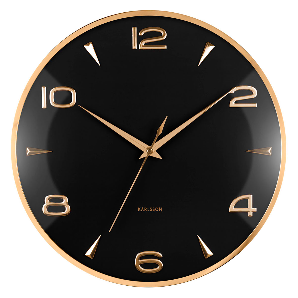 Karlsson väggklocka Sienna Glow black KA6017BK