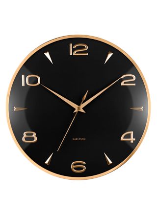 Karlsson väggklocka Sienna Glow black KA6017BK