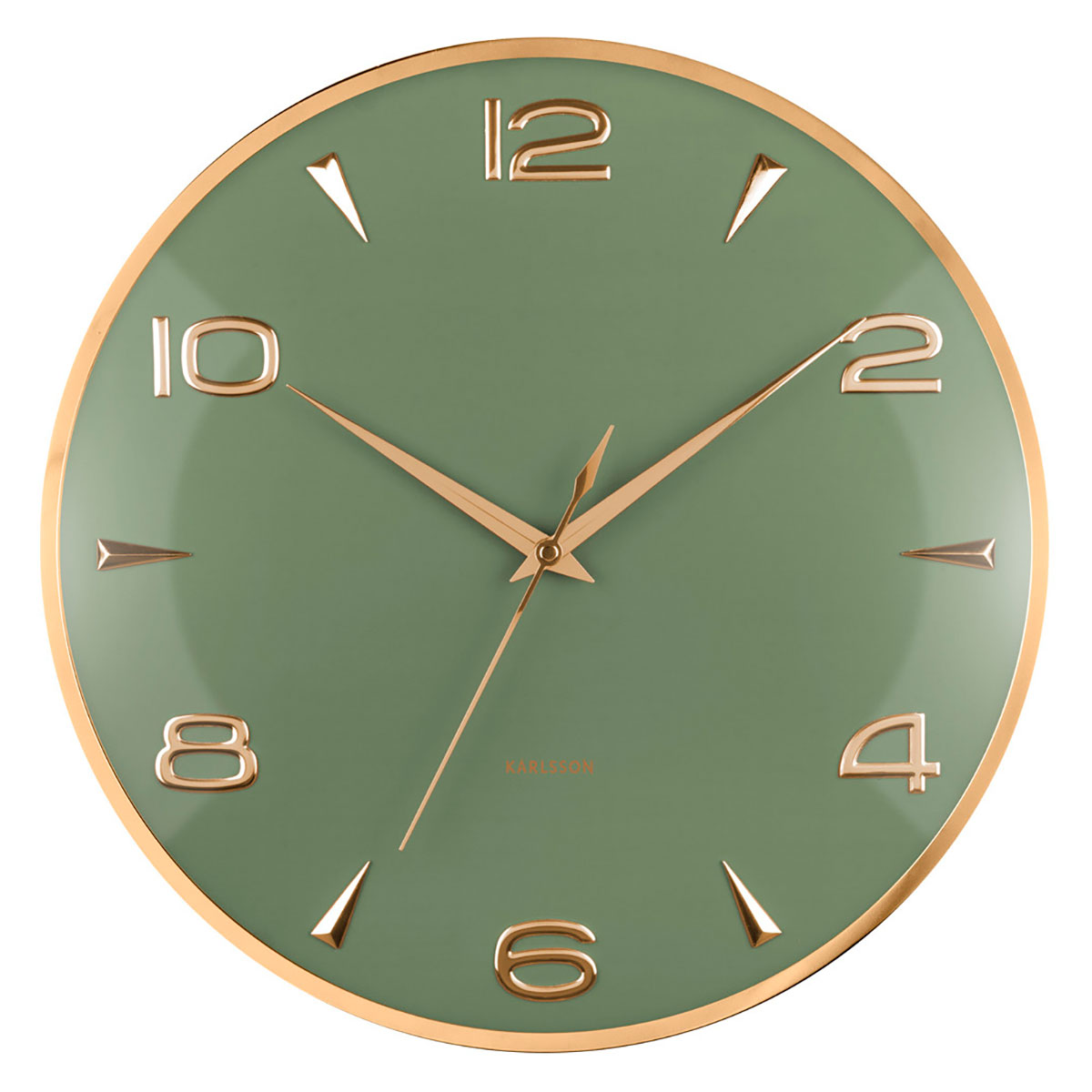 Karlsson väggklocka Sienna Glow jungle green KA6017GR