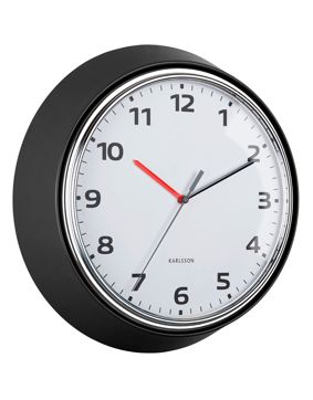 Karlsson väggklocka Modern Retro black KA6006BK