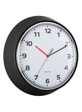 Karlsson väggklocka Modern Retro black KA6006BK