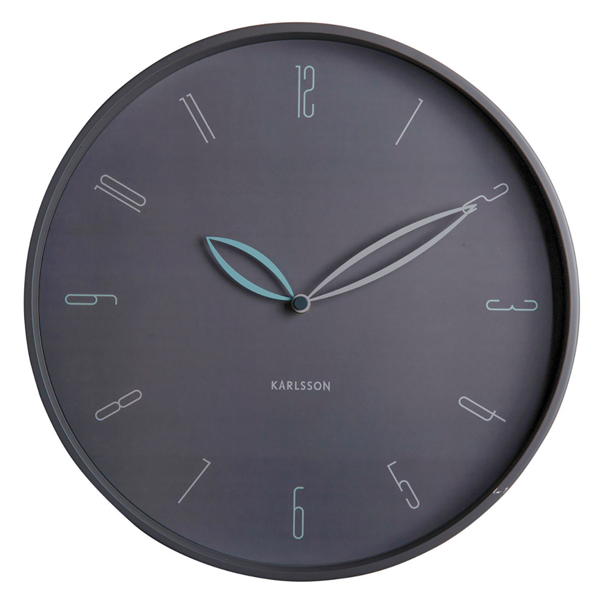 Karlsson väggklocka Petals dark grey KA6012GY