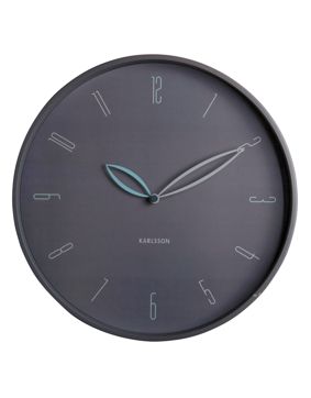 Karlsson väggklocka Petals dark grey KA6012GY