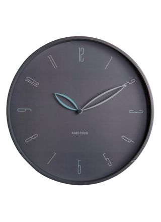 Karlsson väggklocka Petals dark grey KA6012GY