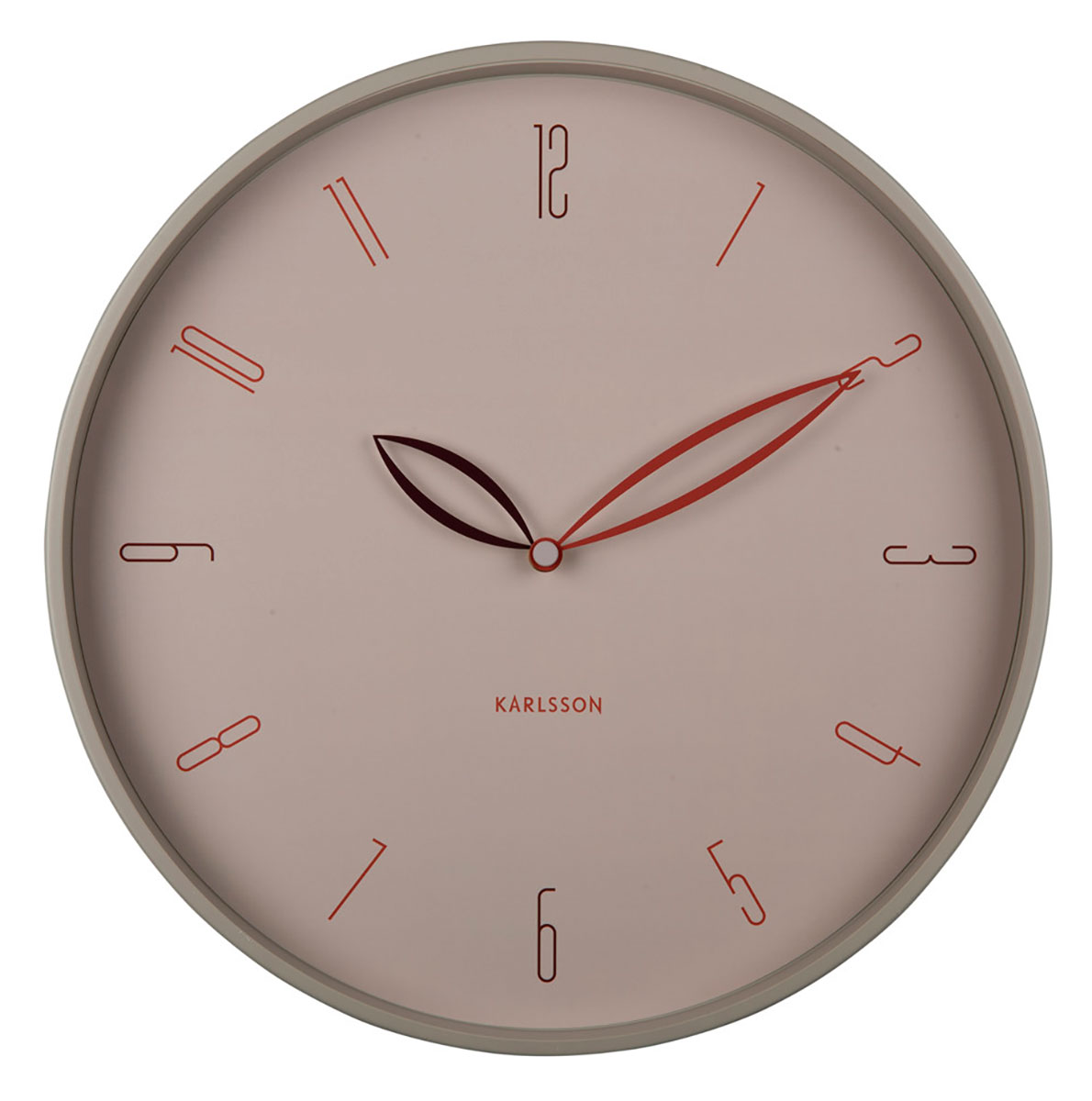 Karlsson väggklocka Petals warm grey KA6012WG