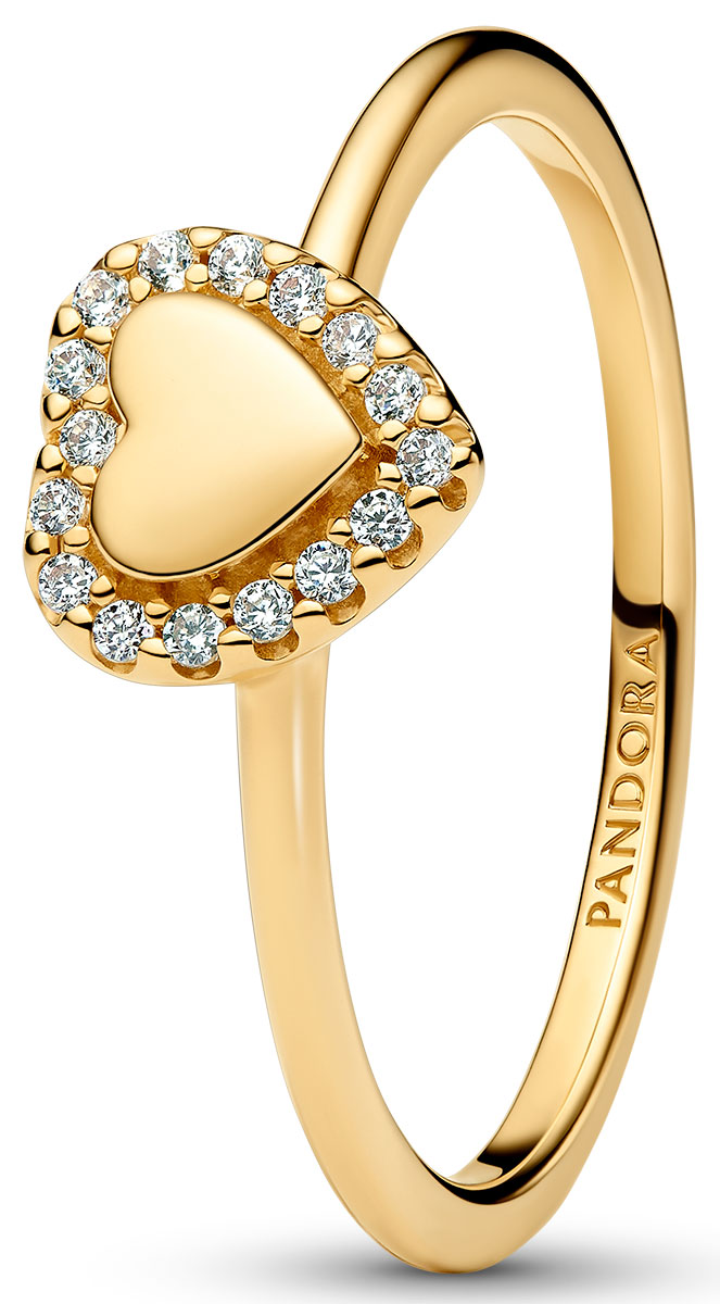 Pandora Timeless gold-plated engravable heartring 163801C01-50
