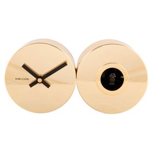Karlsson väggklocka clock Duo Cuckoo gold plated KA5789GD main product photo
