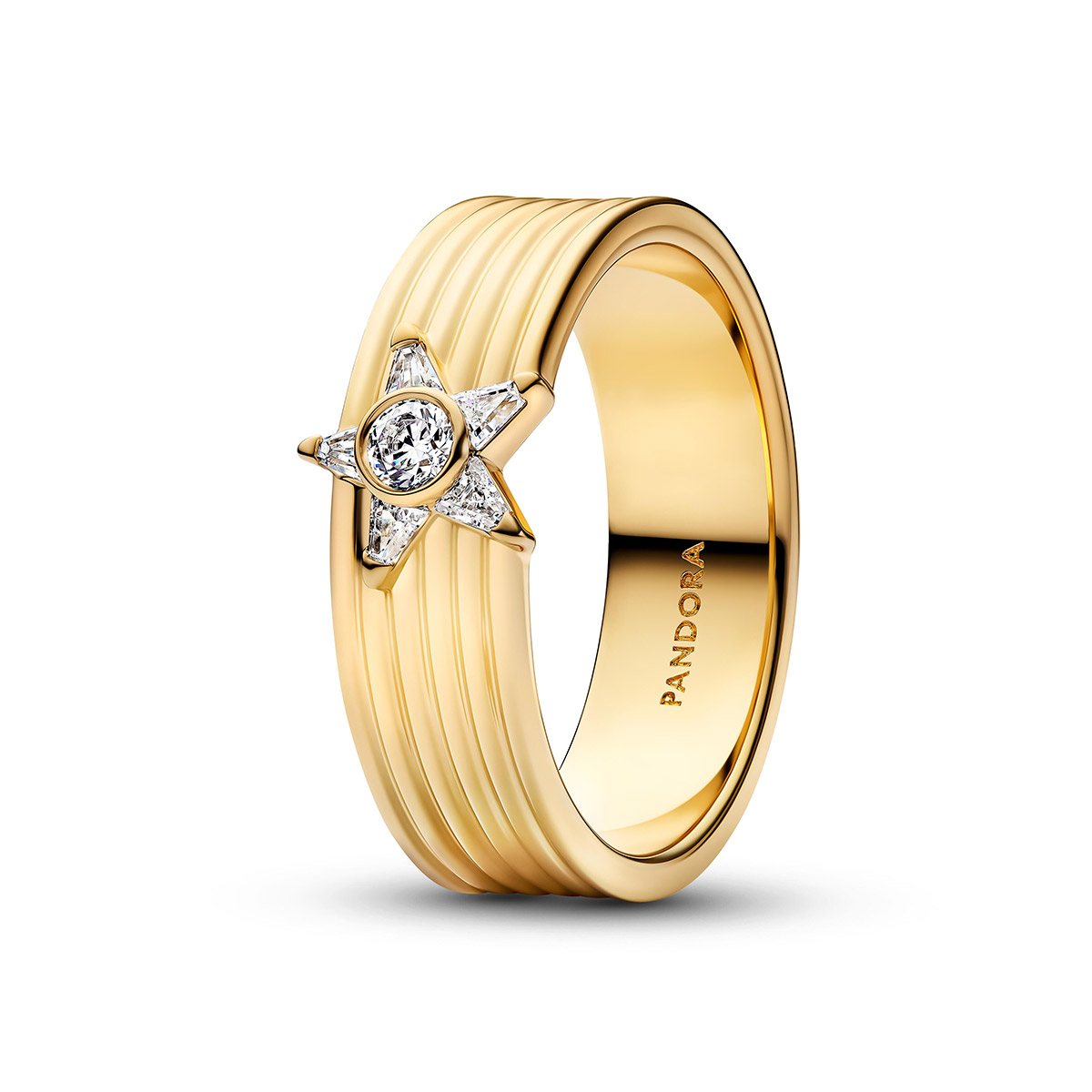 Pandora Timeless glittrande stjärnfall bred ring 165070C01