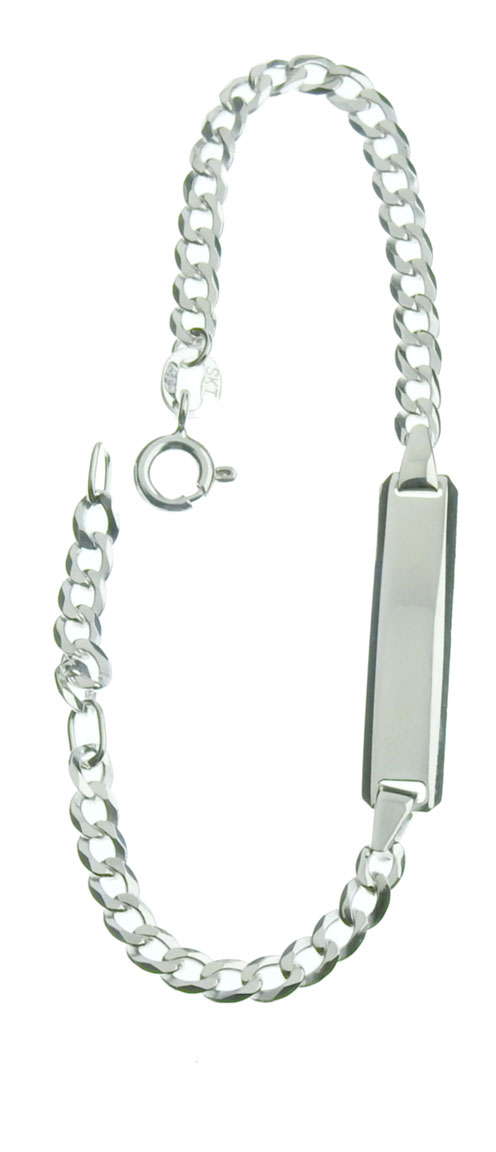 Silver pansarkedja med id-bricka R6/16