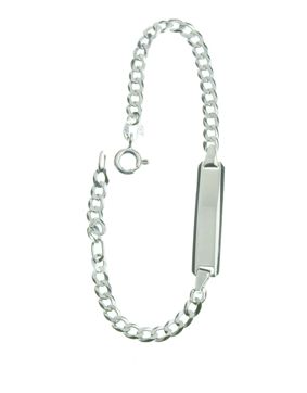 Silver pansarkedja med id-bricka R6/16