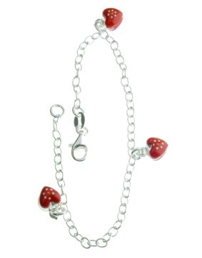 barn armband med emaljerade hjärtan R8/16.5
